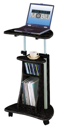Laptop Computer Desk/Podium Cart (Black)