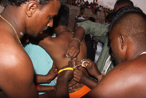 Inserting Hooks In The Back..Marriammen Feast Worli Seaface 2013 by firoze shakir photographerno1