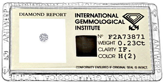 Original-Foto 1, DIAMANT BRILLIANT IGI LUPENREIN WESSELTON