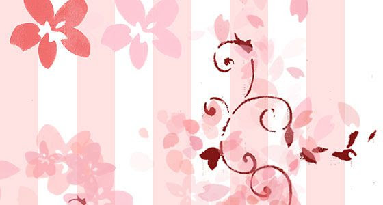 素材 桜の花や花びらを表現したphotoshopブラシ素材 25 Delicate Looking Cherry Blossom Brushes Happy Word