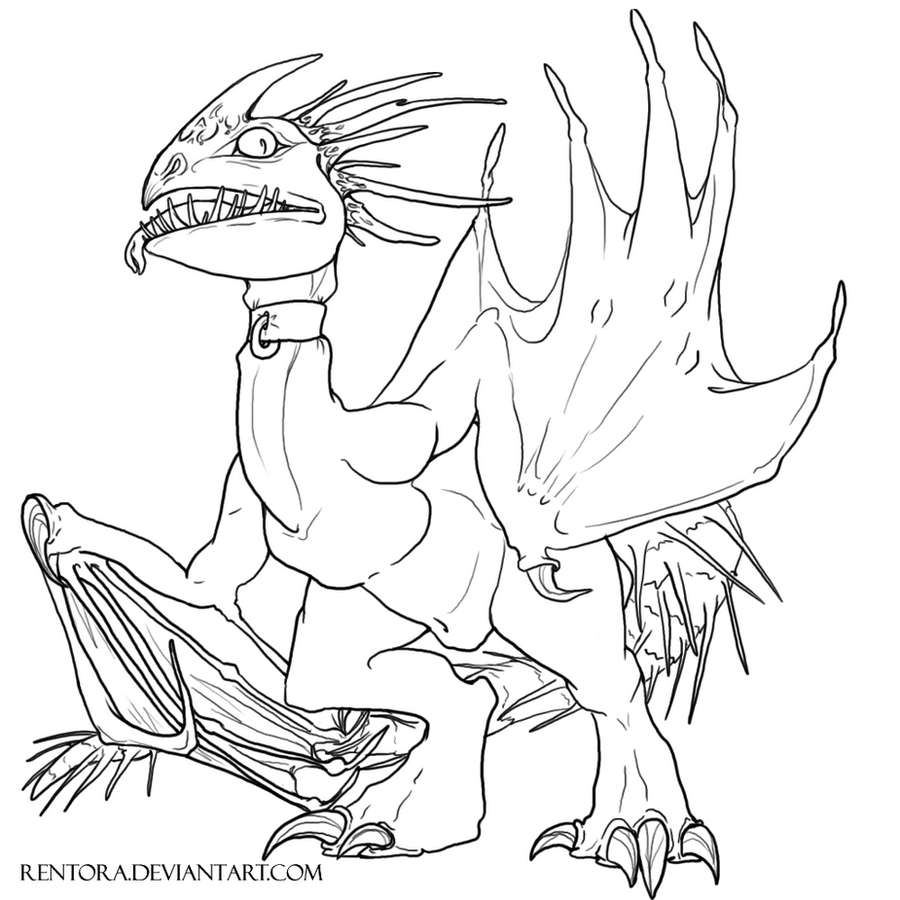 Deadly Nadder- Free Lineart by Rentora on DeviantArt