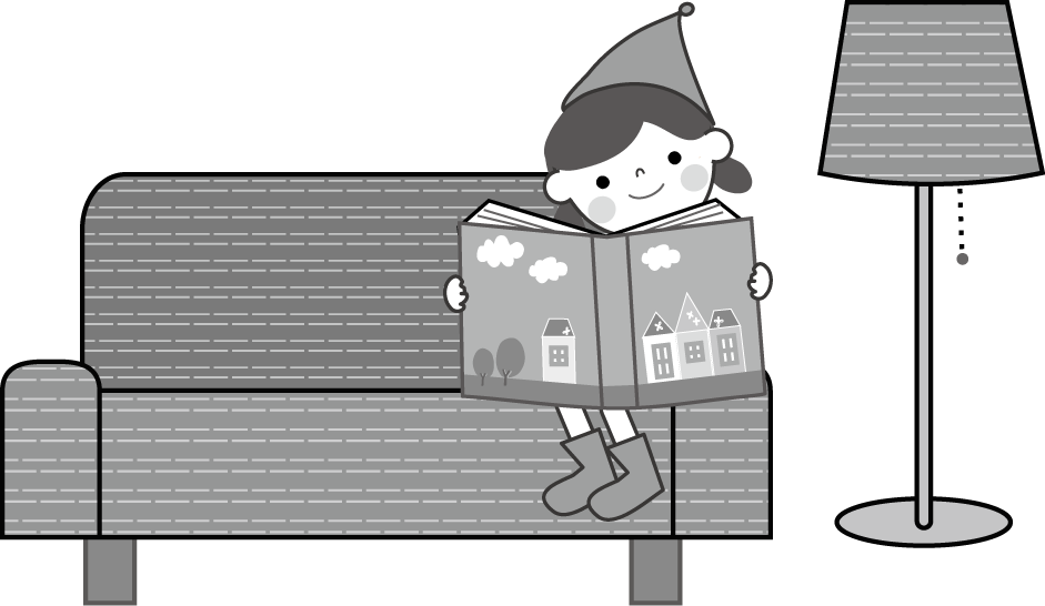 本を読む子どものイラスト 無料イラスト フリー素材