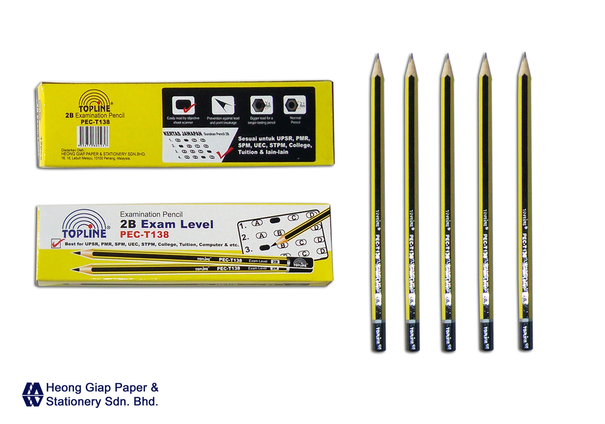 Topline 2B Exam Level Pencils - Pencils  Malaysia  Heong Giap 
