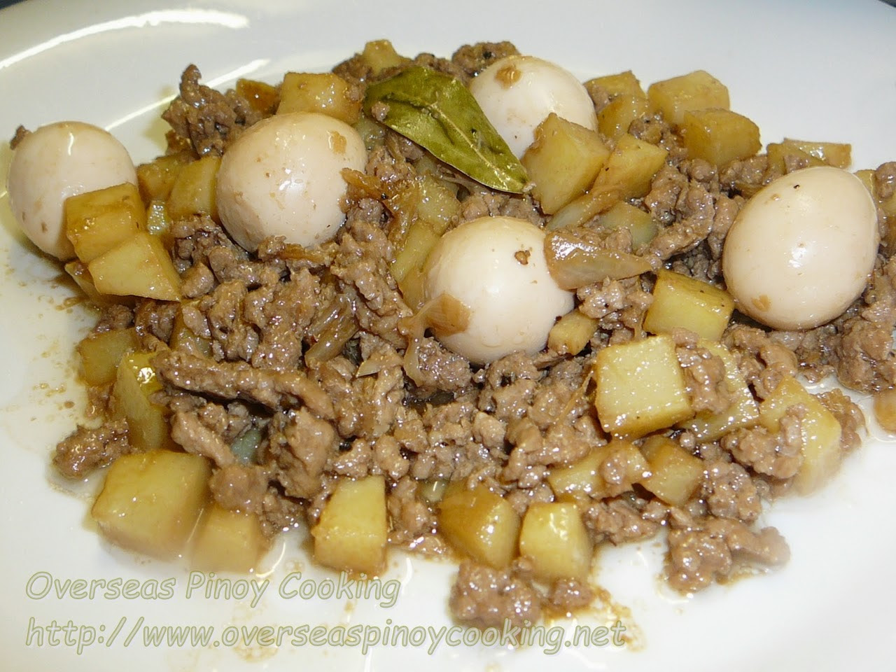 Adobong Giniling with Itlog ng Pugo