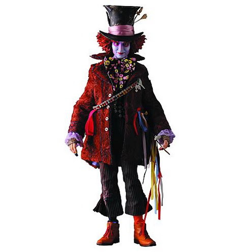 Mad hatter Johnny Depp Doll. Lewis Carroll created all legendary characters 