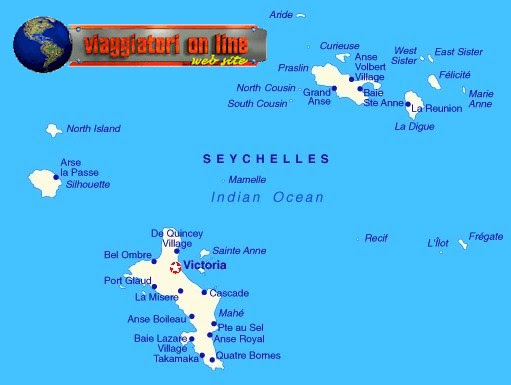 Seychelles Cartina Geografica