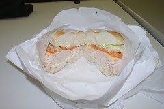 Butter Turkey Bagel with everything on it
