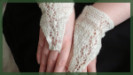 Bridal wedding white lace silk gloves