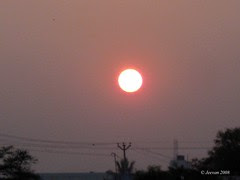Sun sets near Tirupur