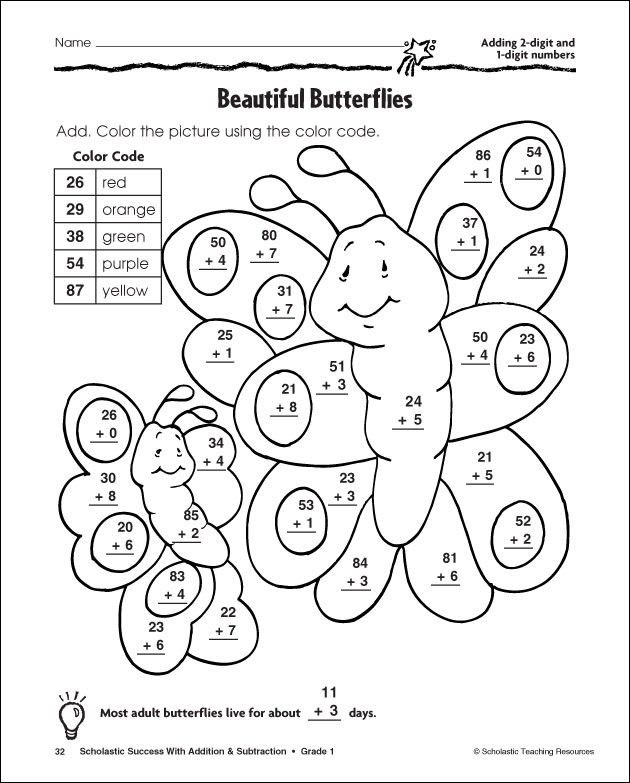 2-Digit Addition Coloring Worksheets - TSgos.com