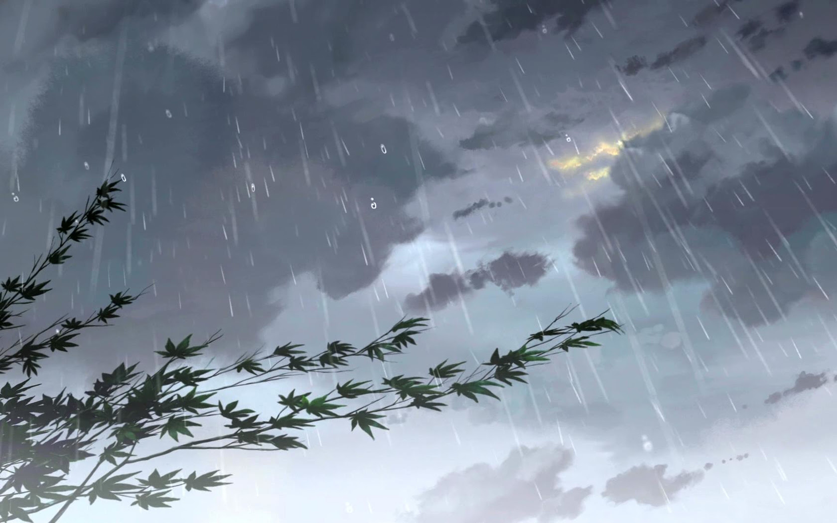 电脑桌面壁纸下雨谁有下雨的桌面背景 就是桌面的雨滴出现的越来越多