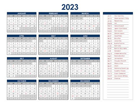  calendar 2023 holidays india get calendar 2023 update