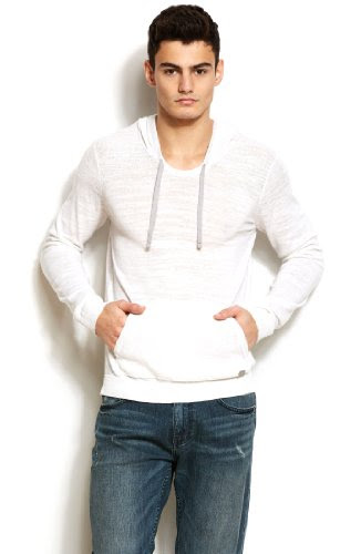 Armani Exchange Mens Slub Linen Hoodie Descriptions