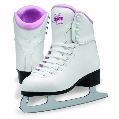 Jackson GS180 SoftSkate Womens Figure Ice Skates White with Pink Liner Indoor Outdoor Ladies Girls Mens Boys Kids Childrens Youth Recreational Skating