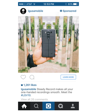 LG Sponsored Ad Example