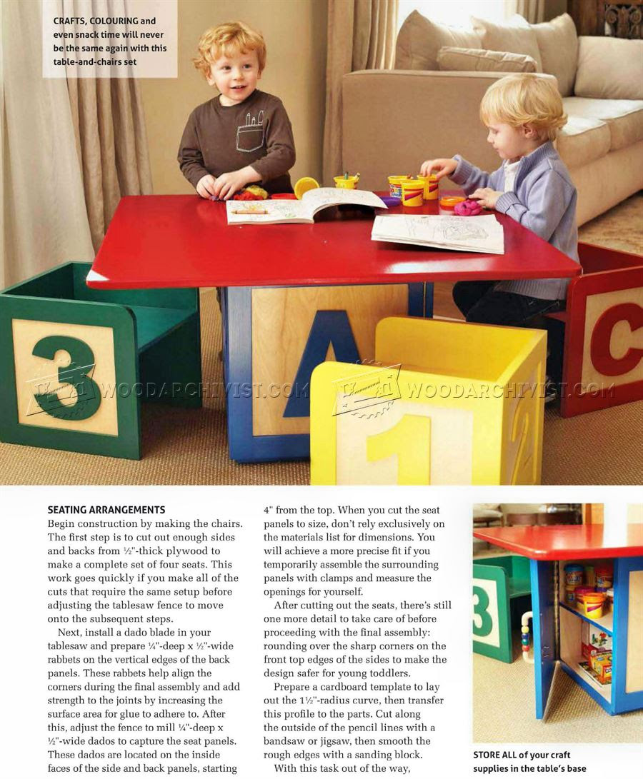 Childrens Table and Chairs Plans • WoodArchivist