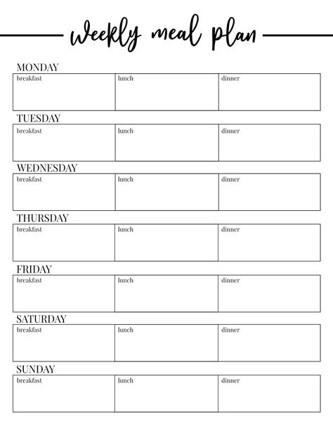  003 daily meal plan template weekly phenomenal ideas eating throughout