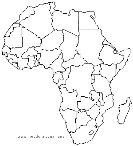 Map of africa to label