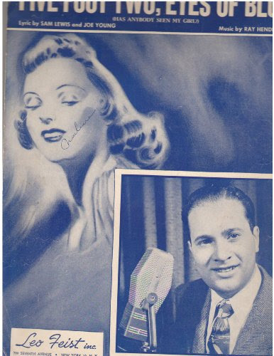 Five Foot Two, Eyes of Blue [Has Anybody Seen My Girl?] Sheet Music, by Joe Young, Sam Lewis, Music