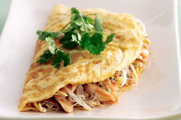 Chicken Pad Thai Omelettes Recipe - Taste.com.au