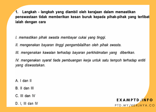 Contoh Soalan Pengetahuan AM Peperiksaan Pegawai Tadbir 