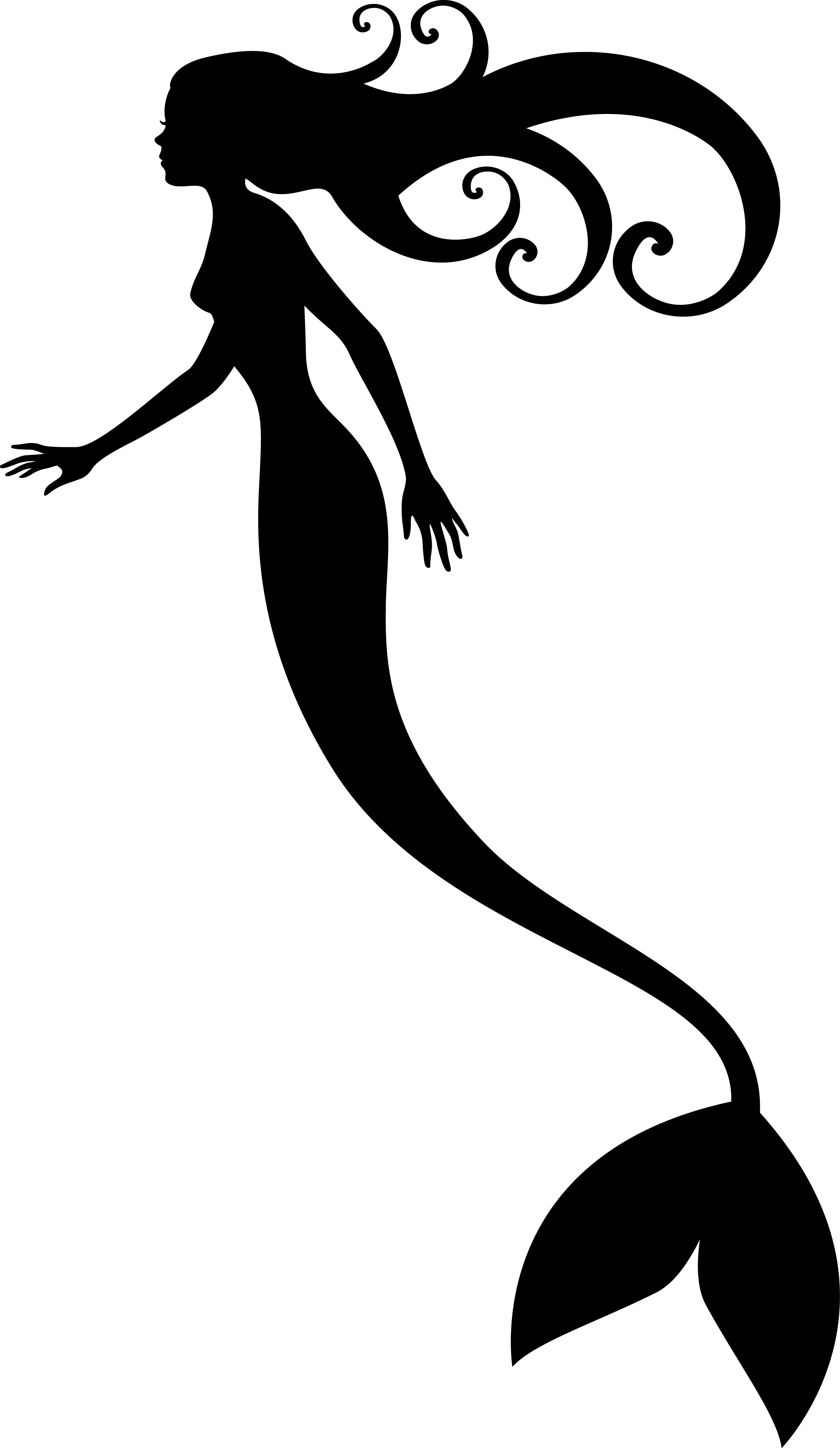 Download Mermaid Tail Silhouette Mermaidhires | Free Images at ...