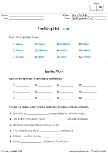  ks2 english worksheet spellings our teaching resources