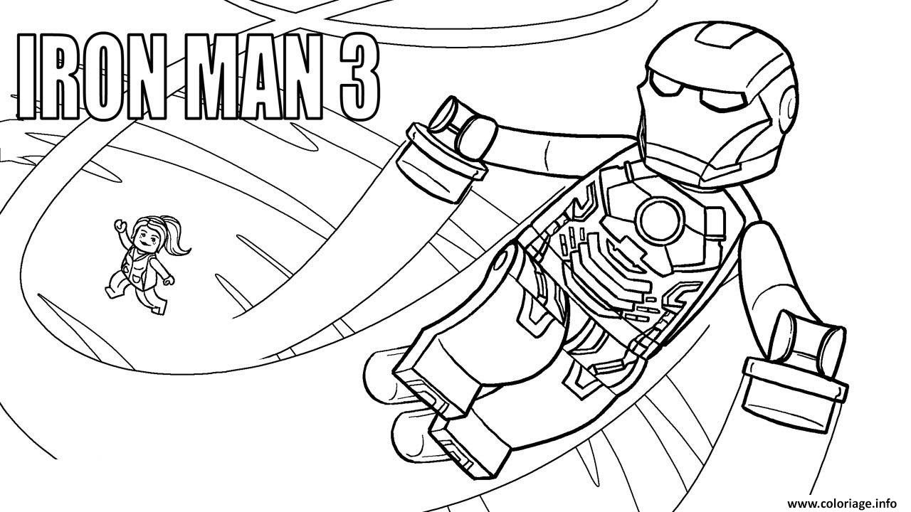Coloriage Lego Marvel Iron Man 3 Dessin   Imprimer