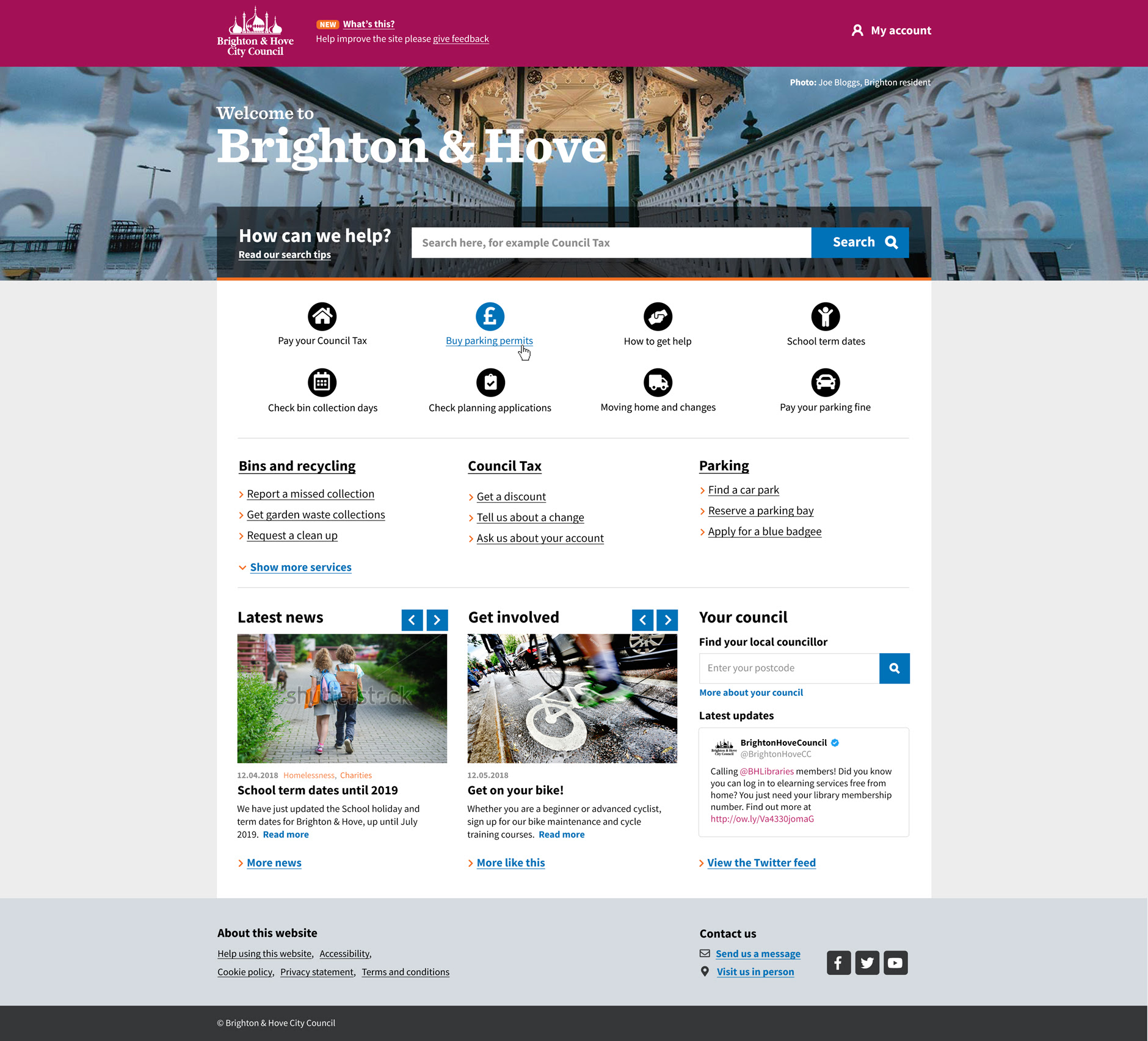 responsive homepage design