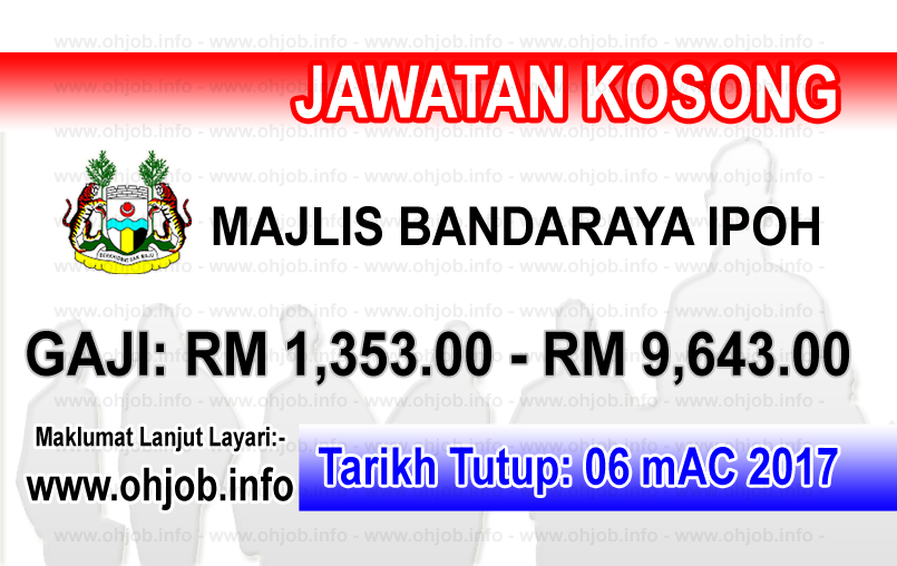 Jawatan Kerja Kosong MBI - Majlis Bandaraya Ipoh logo www.ohjob.info mac 2017