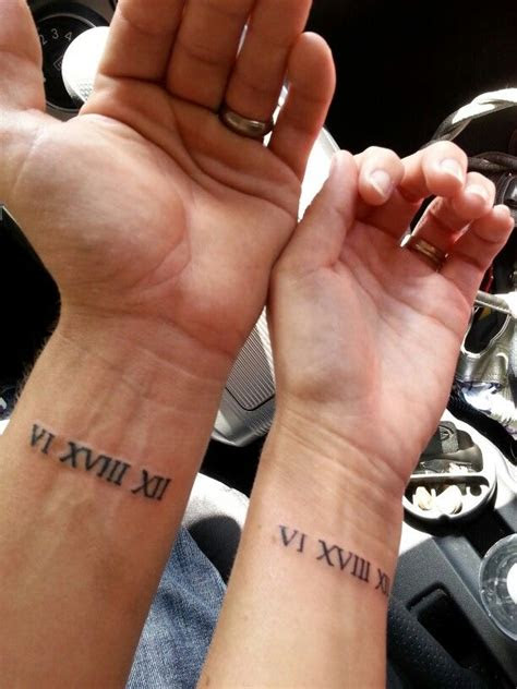 wedding date roman numeral tattoo tattoo pinterest