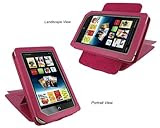 rooCASE (Magenta) Leather Case Cover with 22 Angle Adjustable Stand for Barnes and Noble NOOK Tablet / NOOKcolor Nook Color eBook Reader - MV Series