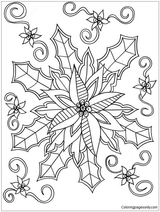 Mistletoe Coloring Page - Free Coloring Pages Online