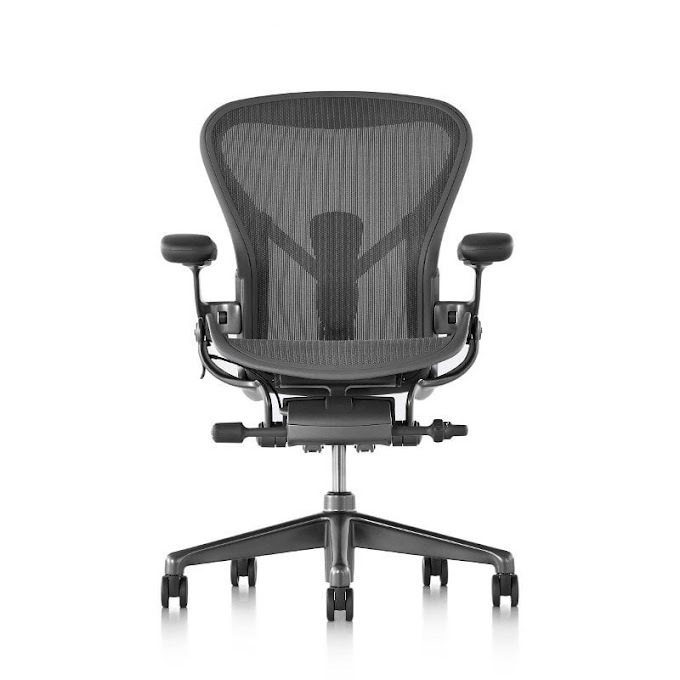 Herman Miller Aeron Office Chair - Aeron Office Chair by Don Chatwick for Herman Miller - Herman miller manufactures a variety of sleek, ergonomic office chairs.