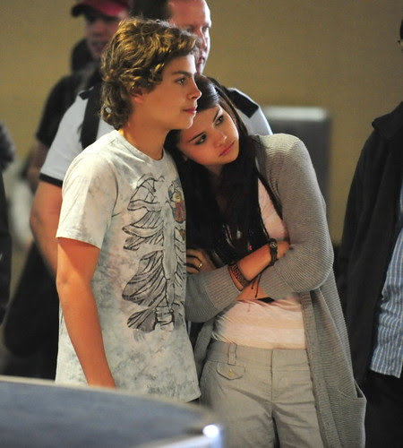 Selena Gomez And Co-Star Jake Austin Stay Close At LAX