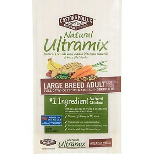 Castor & Pollux Ultramix Large Breed Adult Canine Formula Dry Dog Food, Natural Chicken, 30-Pound Bag 