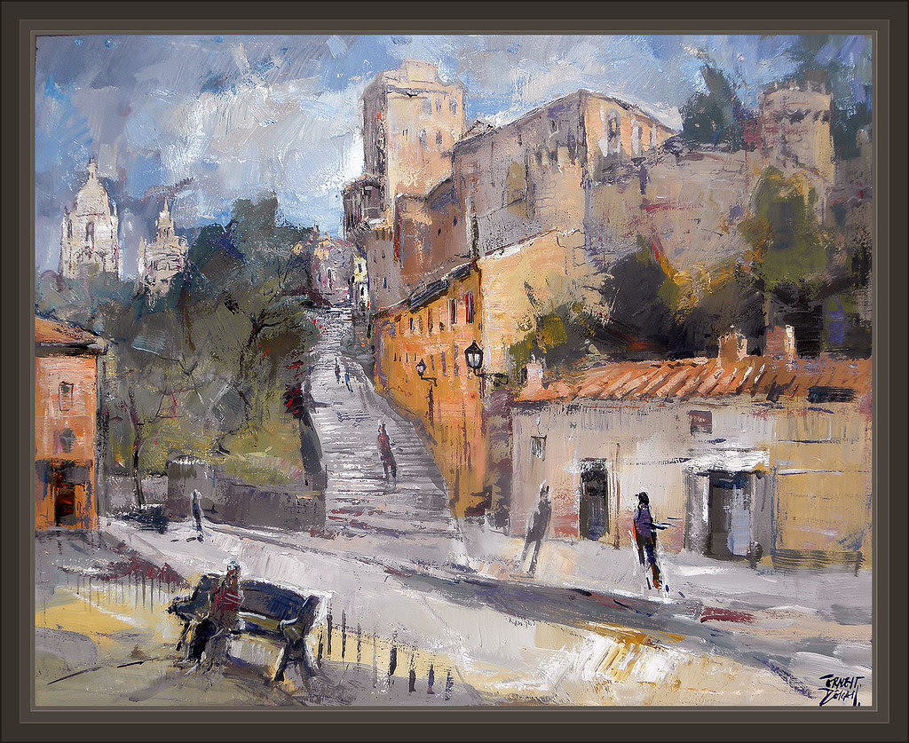 SEGOVIA-CATEDRAL-HISTORIA-MURALLAS-PAISAJES-PINTURAS-CUADROS-PINTOR-ERNEST DESCALS