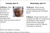 The Pope’s Schedule