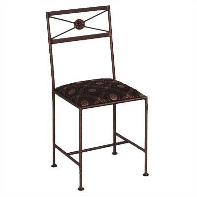 Neoclassic Side Chair Fabric: Nutmeg, Metal Finish: Sand