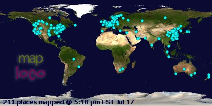 Locations of Site Visitors