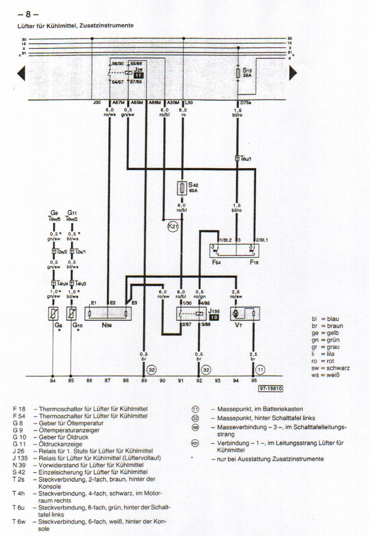 B4 (Audi 80) Wiring Diagrams