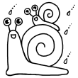 梅雨2 夏の季節 6月の行事 無料イラスト 白黒イラスト素材