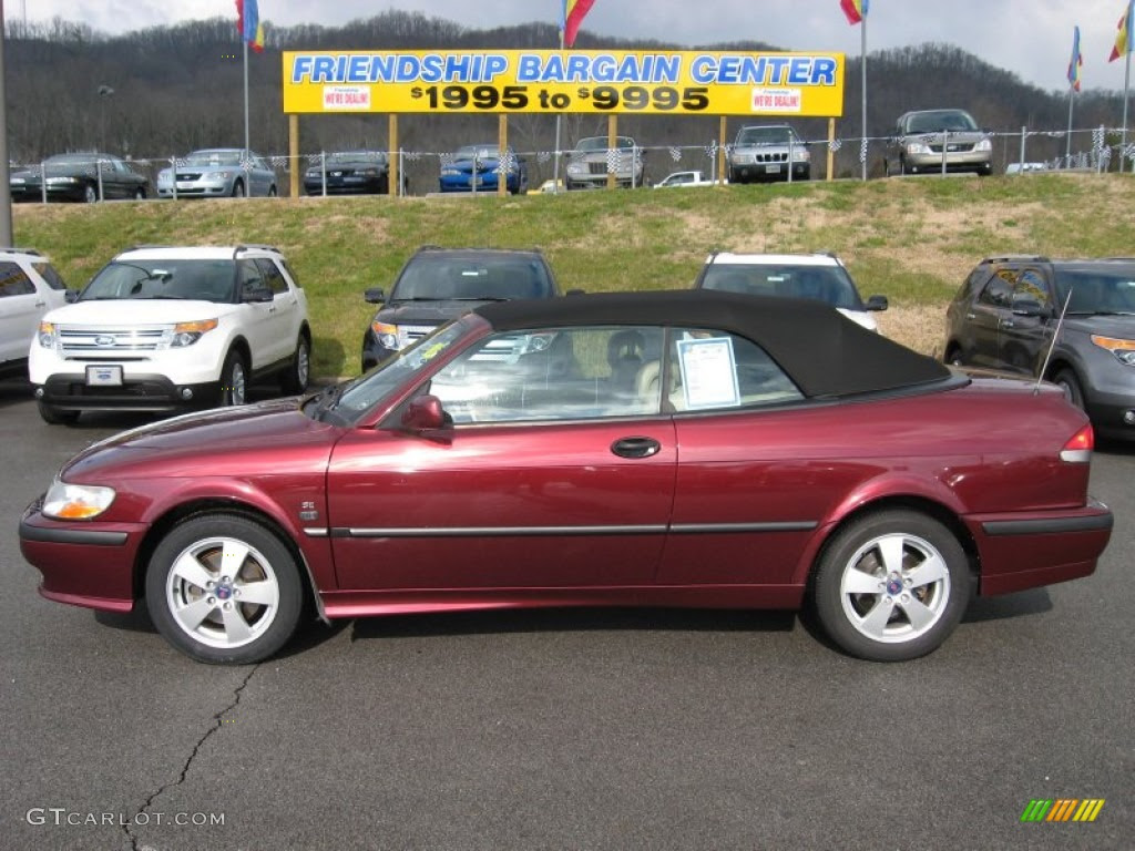 2003 merlot red metallic saab 9 3 se convertible 60506373 gtcarlot com car color galleries gtcarlot com