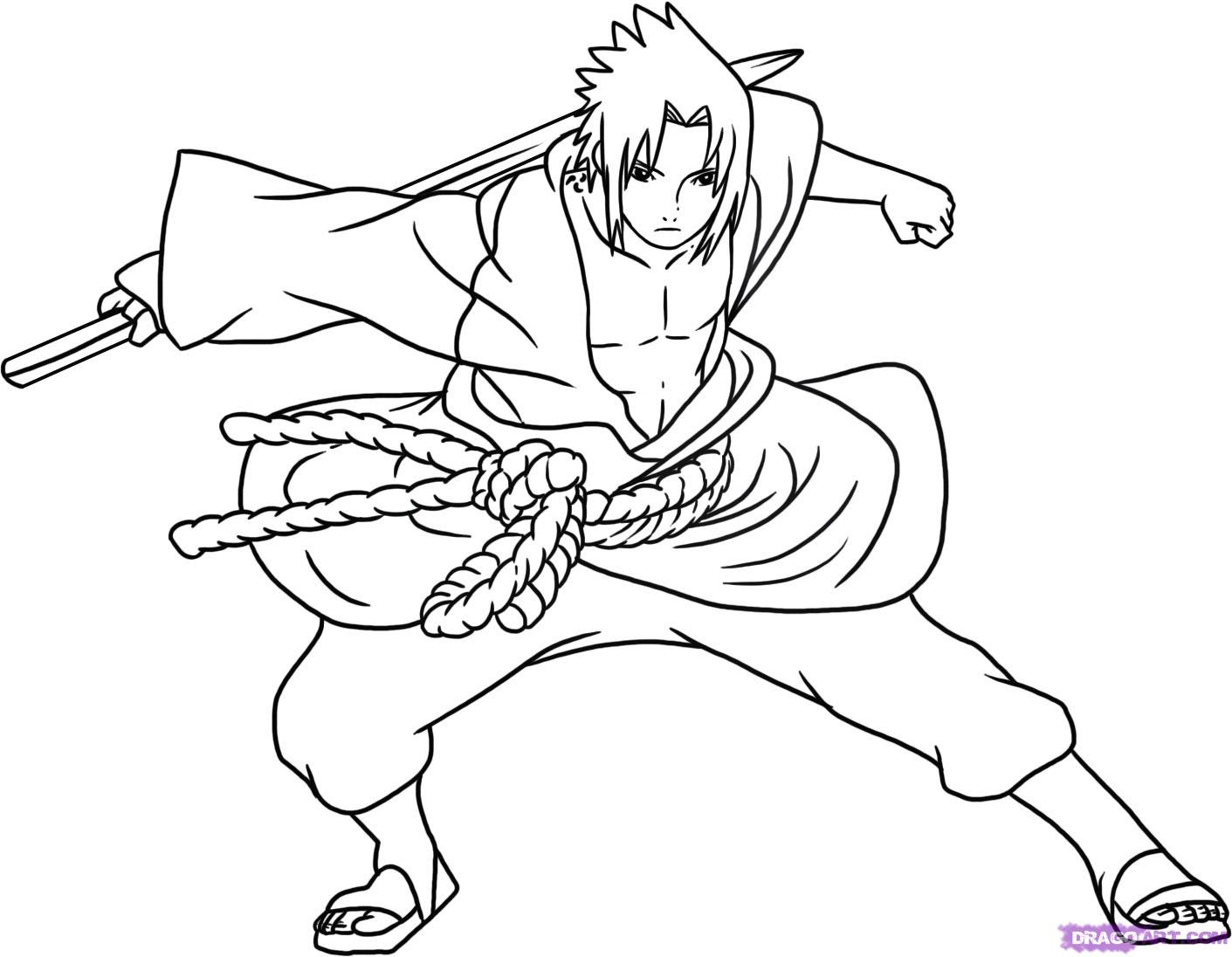 Naruto shippuden coloring pages to download and print for free