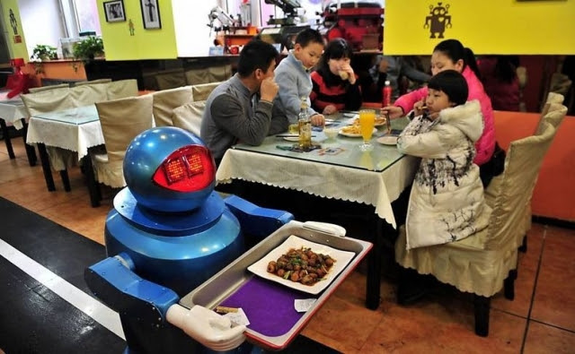 restaurant with robots in Harbin 1 (640x395, 207Kb)