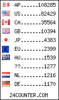 visitors by country counter