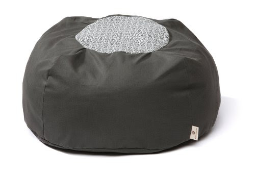 West Paw Design Hemp Eco Drop Medium 30-Inch Diameter Dog Stuffed Bed, Coal