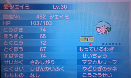 色シェイミ 色ぽけ探検日記