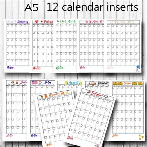 I create a new design every month and you may download it for your personal use . a5 monthly planner page perpetual monthly calendars