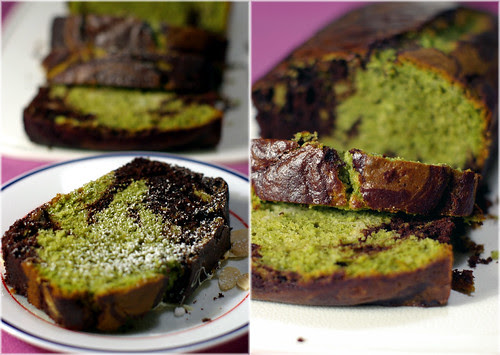 Chocolate matcha loaf